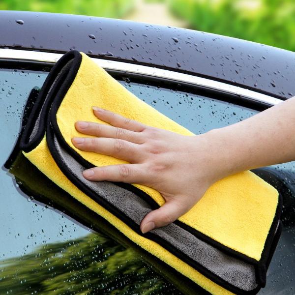 LULECI Car wash towel thickened large-size water absorbing coral wool car  towel Double sided quick drying car wash towel